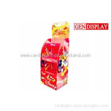 Disney Promotional Cardboard Floor Display Stand With Color